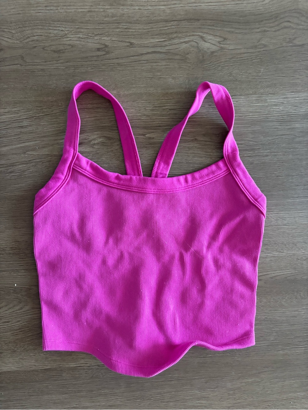 Amazon Bright Pink Ribbed Tank Top